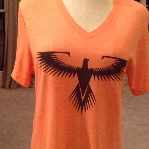 Canvas t-shirt cute orange with Phoenix on front - Picture 3 of 8